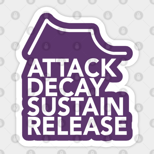 Attack, Decay, Sustain, Release Synthesizer Sticker by DankFutura